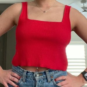 urban outfitters red open back tank